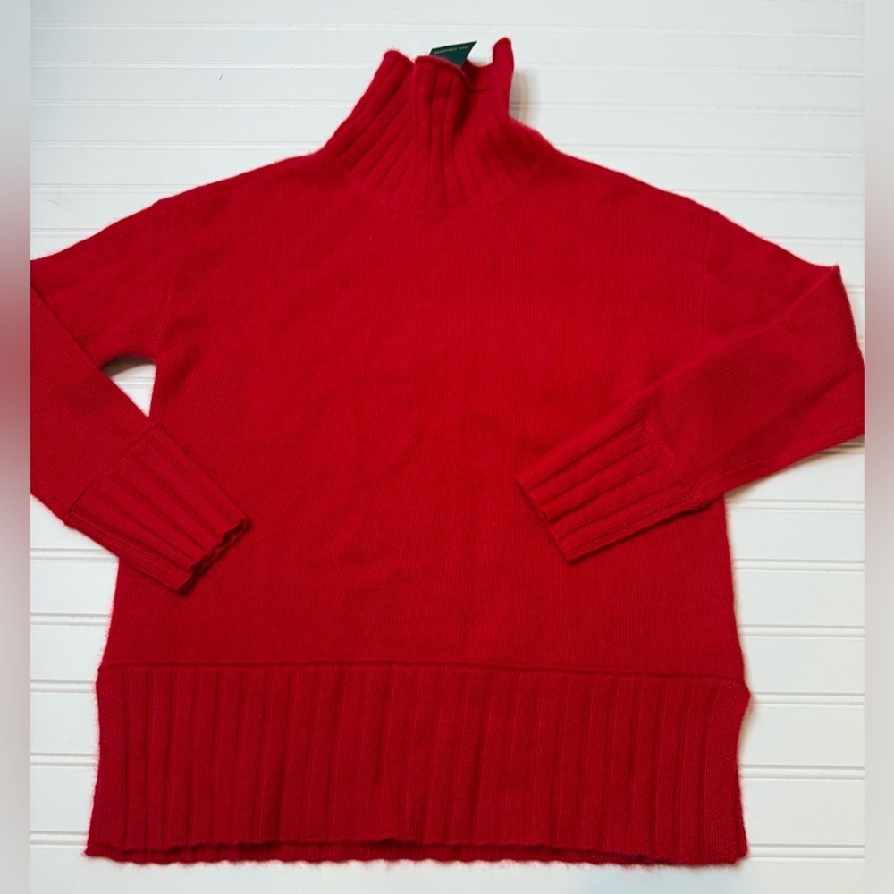 Charter Club Luxury 100% Cashmere Sweater Turtleneck Red XS NEW 1870